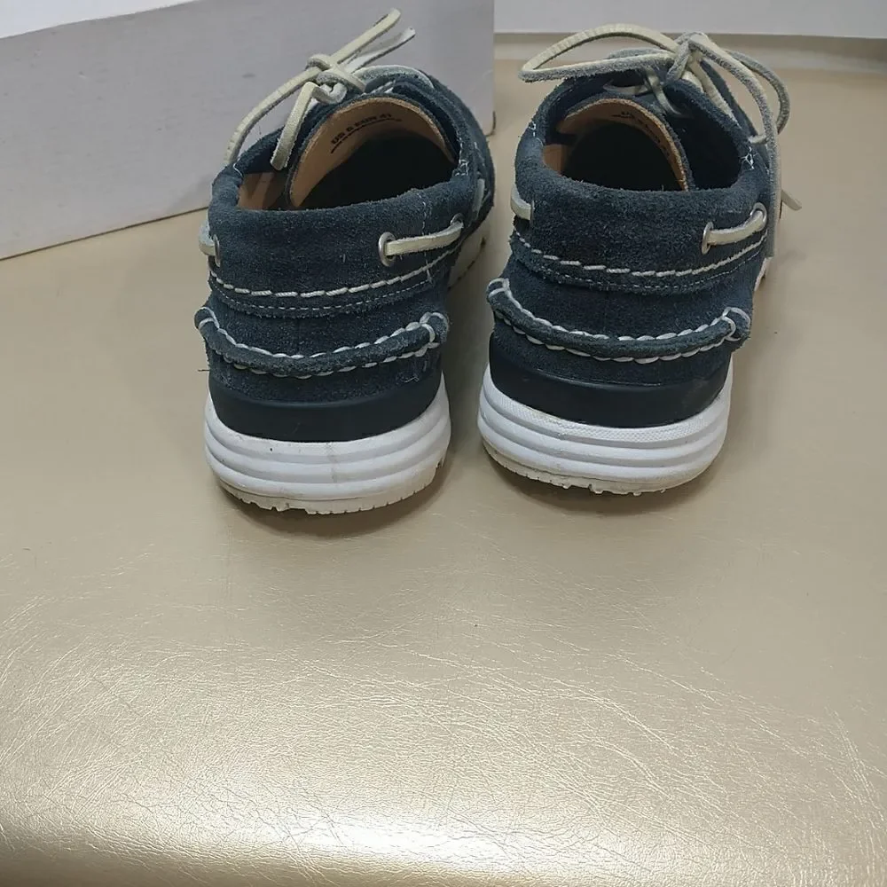 GREATS BROOKLYN MENS SZ 8 CADET BLUE SUEDE LEATHER SNEAKERS BOAT DECK SHOES